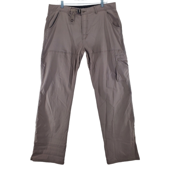 Prana Zion Pants Mens 2XL Roll Up Straight Leg Beige Stretch Outdoor (39x34) - Picture 1 of 14